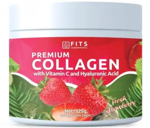 Prémiový kolagén Fits Supplements 10.000mg - jahoda - 375g prášok