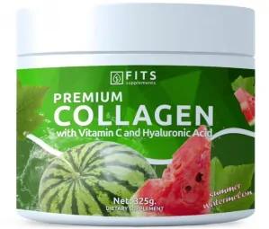 Prémiový kolagén Fits Supplements 10.000mg - jahoda - 375g prášok