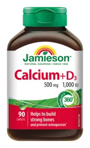 JAMIESON VÁPNIK S VITAMÍNOM D3 500 MG/1000 IU 90TBL.