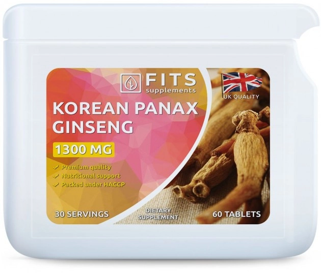 Korejský ženšen 1300mg Fits supplements - 60 tabliet