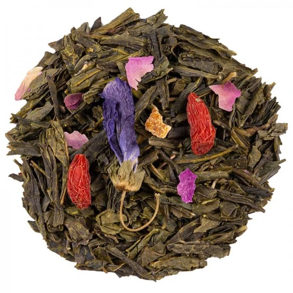 BIO Zelený čaj Thés & Tradidions "TIAOXU" s plodmi Goji - 100g sypaného čaju