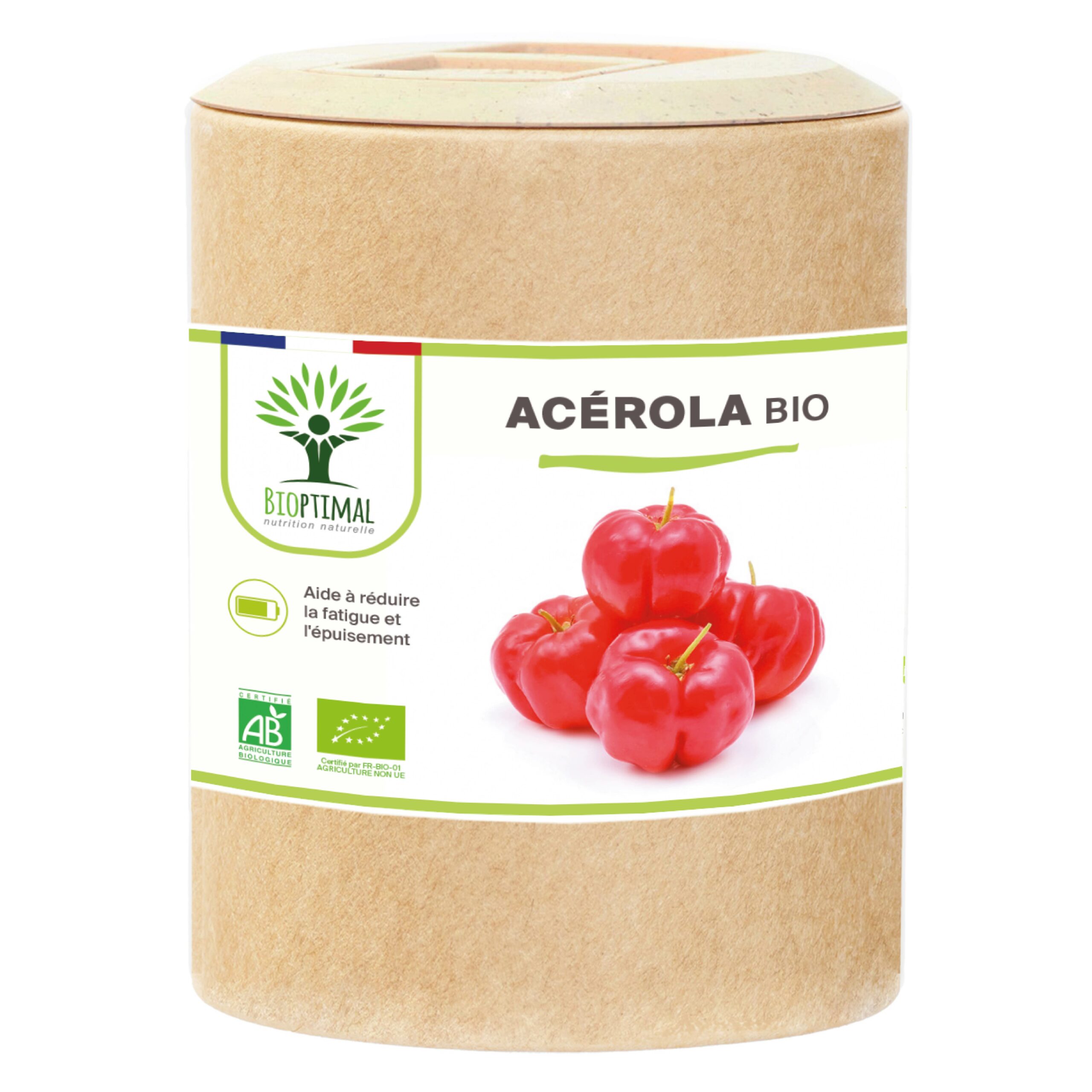 BIOPTIMAL BIO Acerola - prírodný zdroj vitamínu C - 60 kapsúl